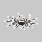 Arisha Nordic LED Flush Mount Ceiling Light Gold/Black Metal Living Room