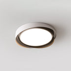 Arisha Modern Geometric Metal/ Flush Mount Ceiling Light, White/Gold