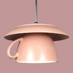 Valentina Pop Art Cup Ceramic LED Pendant Light Study Bedroom