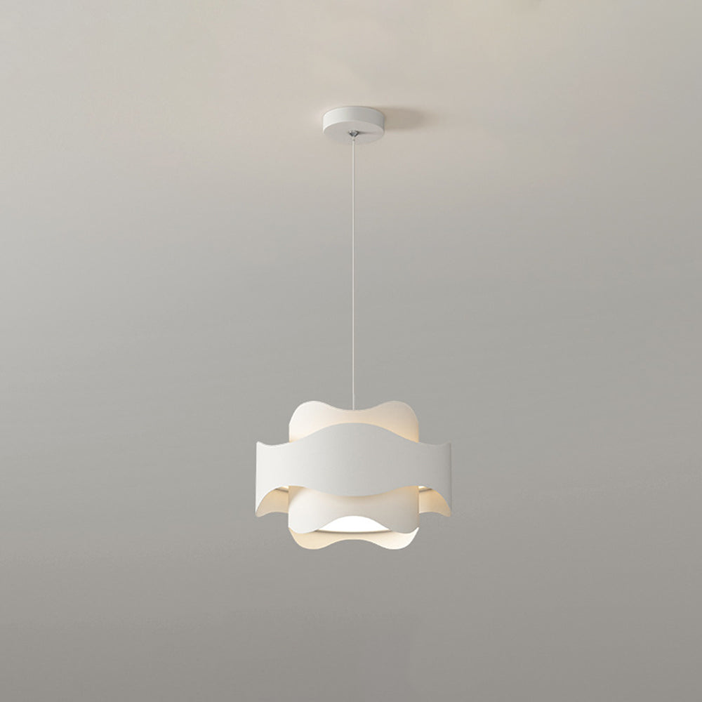 Arisha Art Deco Flower Shape Pendant Light, White