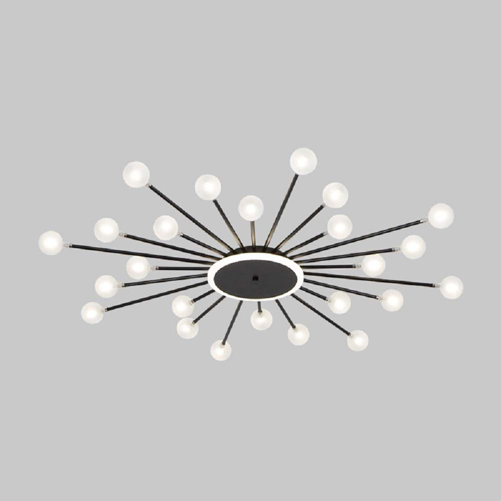 Arisha Nordic LED Flush Mount Ceiling Light Gold/Black Metal Living Room