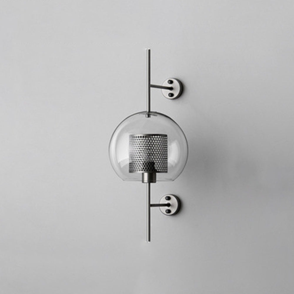 Kiri Industrial Classy Global Clear Glass Wall Lamp