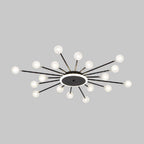 Arisha Nordic LED Flush Mount Ceiling Light Gold/Black Metal Living Room