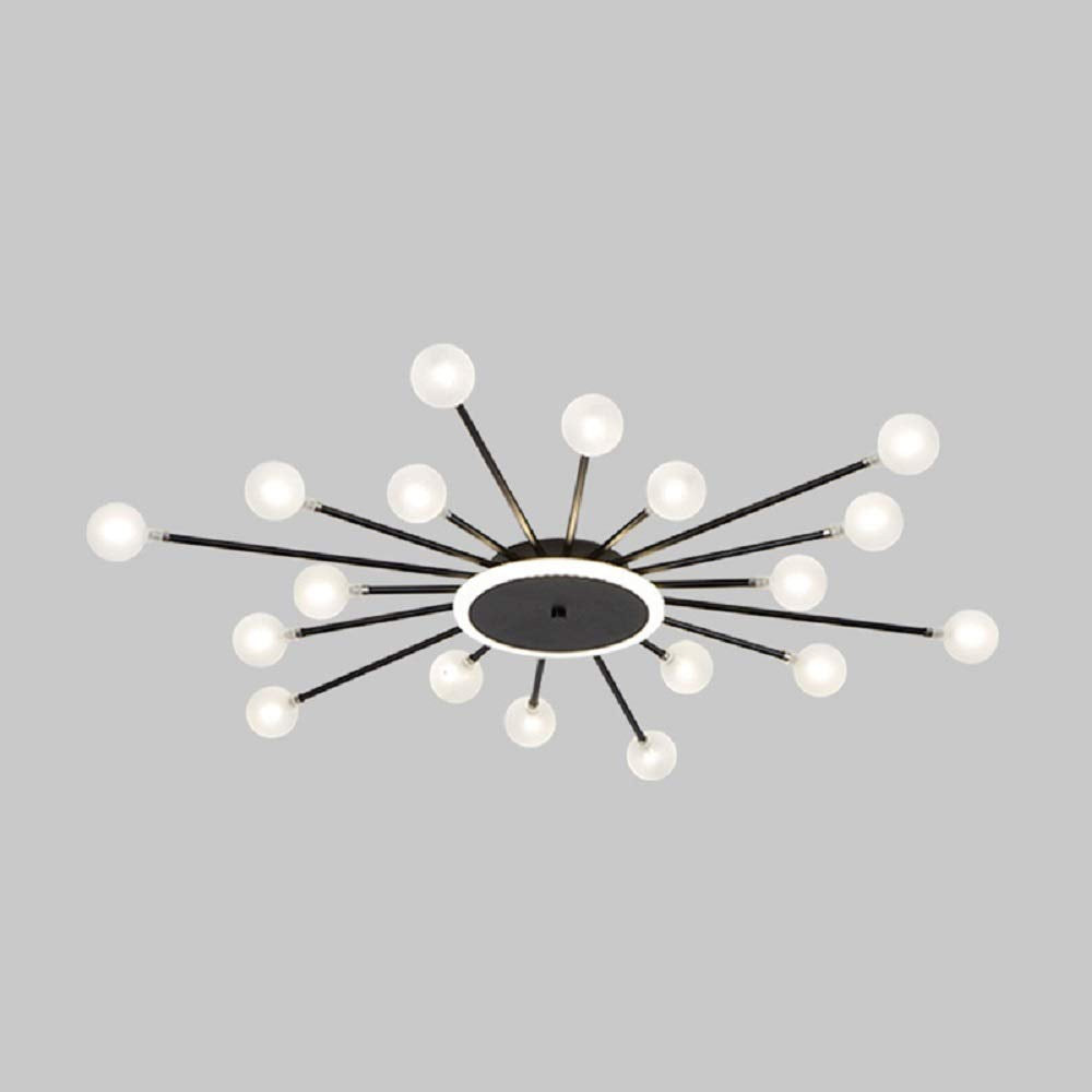 Arisha Nordic LED Flush Mount Ceiling Light Gold/Black Metal Living Room