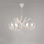 Silva Retro Deer Antlers Candle light Horn Resin Chandelier