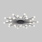 Arisha Nordic LED Flush Mount Ceiling Light Gold/Black Metal Living Room