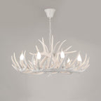 Silva Retro Deer Antlers Candle light Horn Resin Chandelier