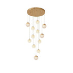 Arisha Multi Staircase Modern Art Deco Pendant Light, Gold