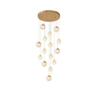 Arisha Multi Staircase Modern Art Deco Pendant Light, Gold