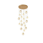 Arisha Multi Staircase Modern Art Deco Pendant Light, Gold