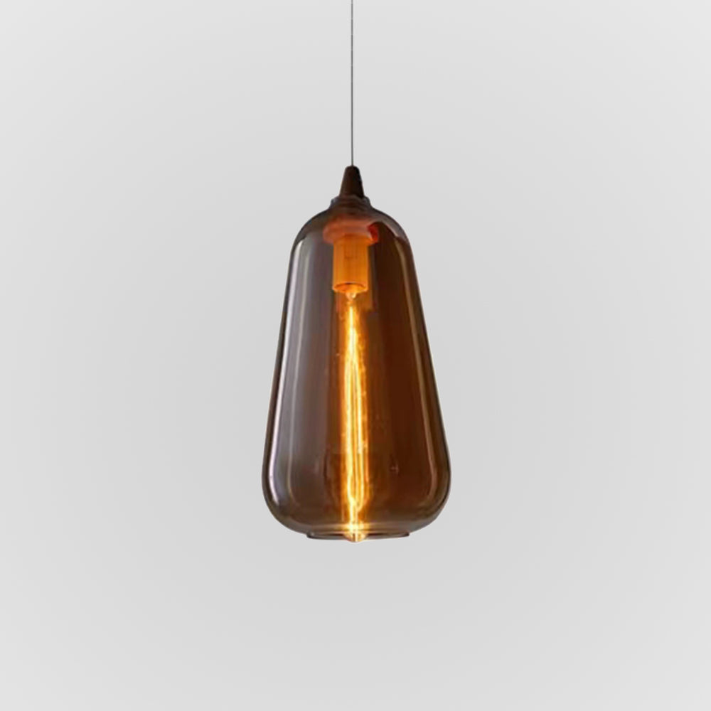June Amber Glass Pendant Light