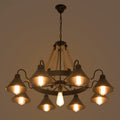 Epoch Vintage Industrial Rope Chandelier  Living Room