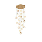 Arisha Multi Staircase Modern Art Deco Pendant Light, Gold