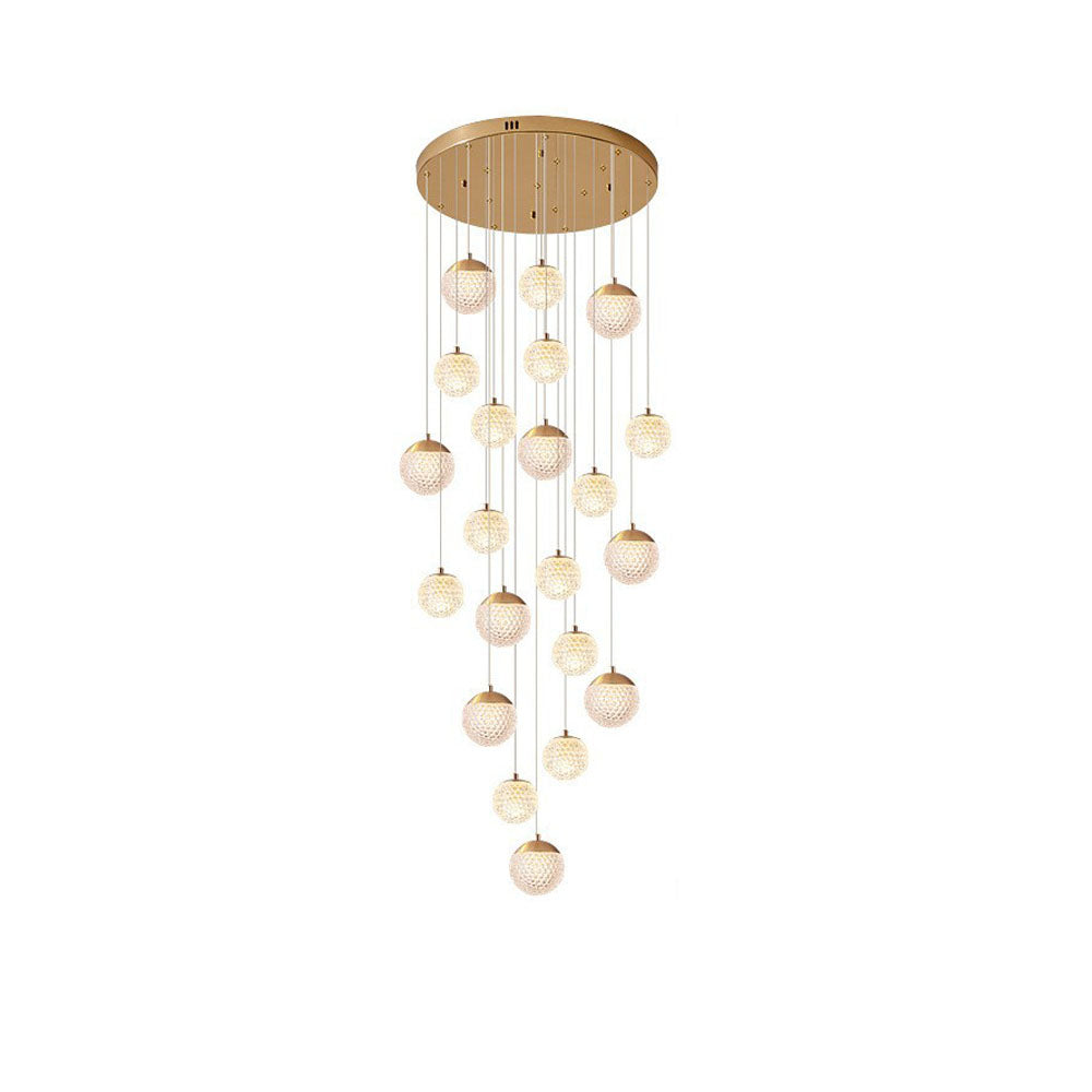 Arisha Multi Staircase Modern Art Deco Pendant Light, Gold
