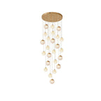 Arisha Multi Staircase Modern Art Deco Pendant Light, Gold