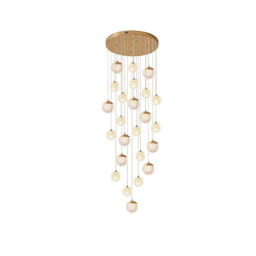 Arisha Multi Staircase Modern Art Deco Pendant Light, Gold