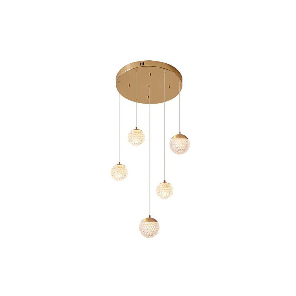 Arisha Multi Staircase Modern Art Deco Pendant Light, Gold