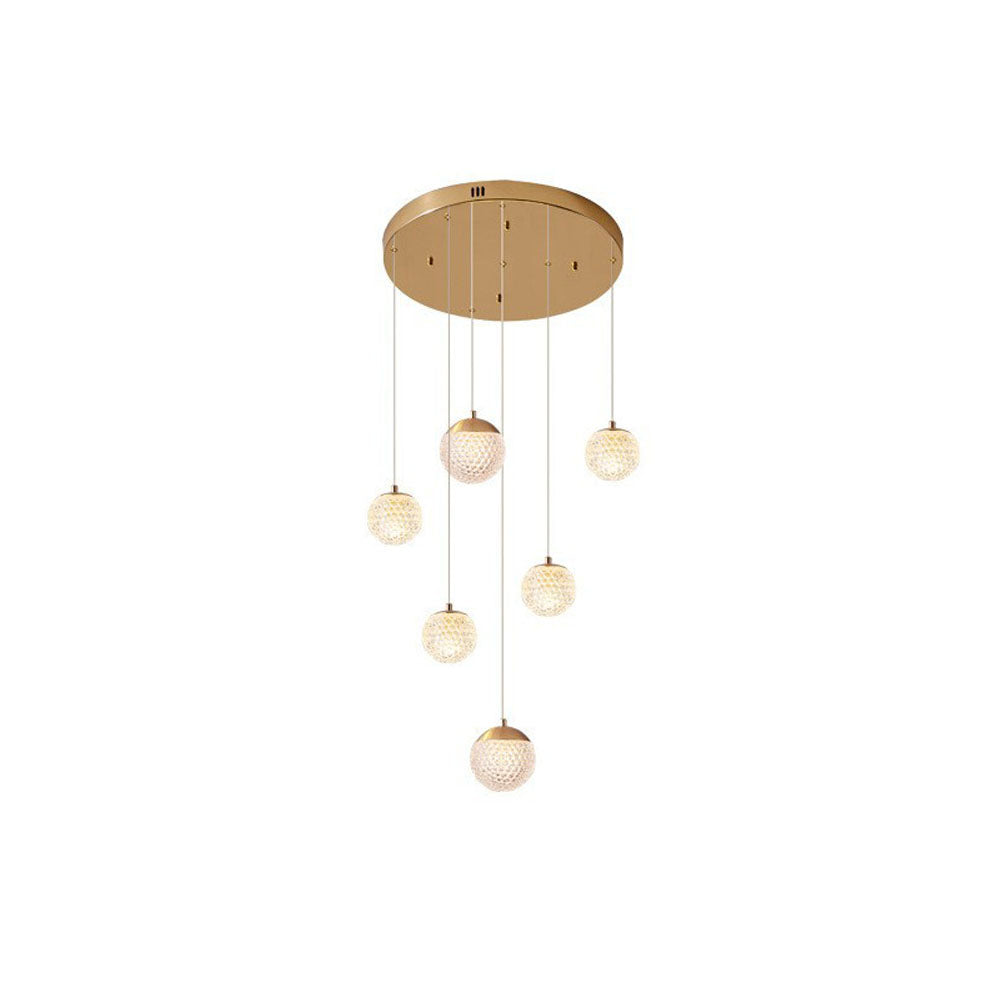 Arisha Multi Staircase Modern Art Deco Pendant Light, Gold