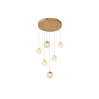 Arisha Multi Staircase Modern Art Deco Pendant Light, Gold