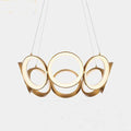 Arisha Luxury Ring Metal Pendant Light, Gold