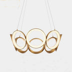 Arisha Luxury Ring Metal Pendant Light, Gold