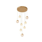 Arisha Multi Staircase Modern Art Deco Pendant Light, Gold
