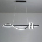 Arisha Contemporary Style Linear Metal Pendant Light White/Black