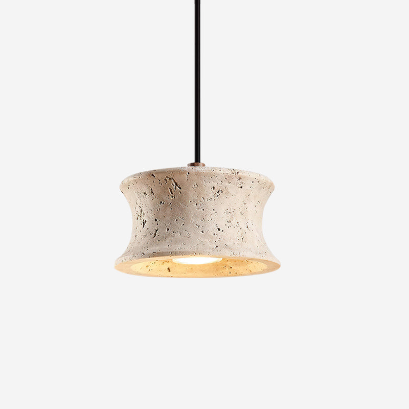Ritta Pendant Lamp Travertine Sculptural