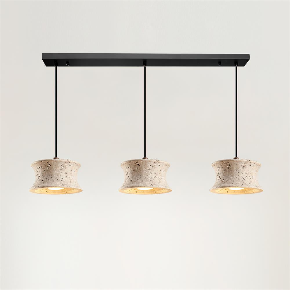 Ritta Pendant Lamp Travertine Sculptural