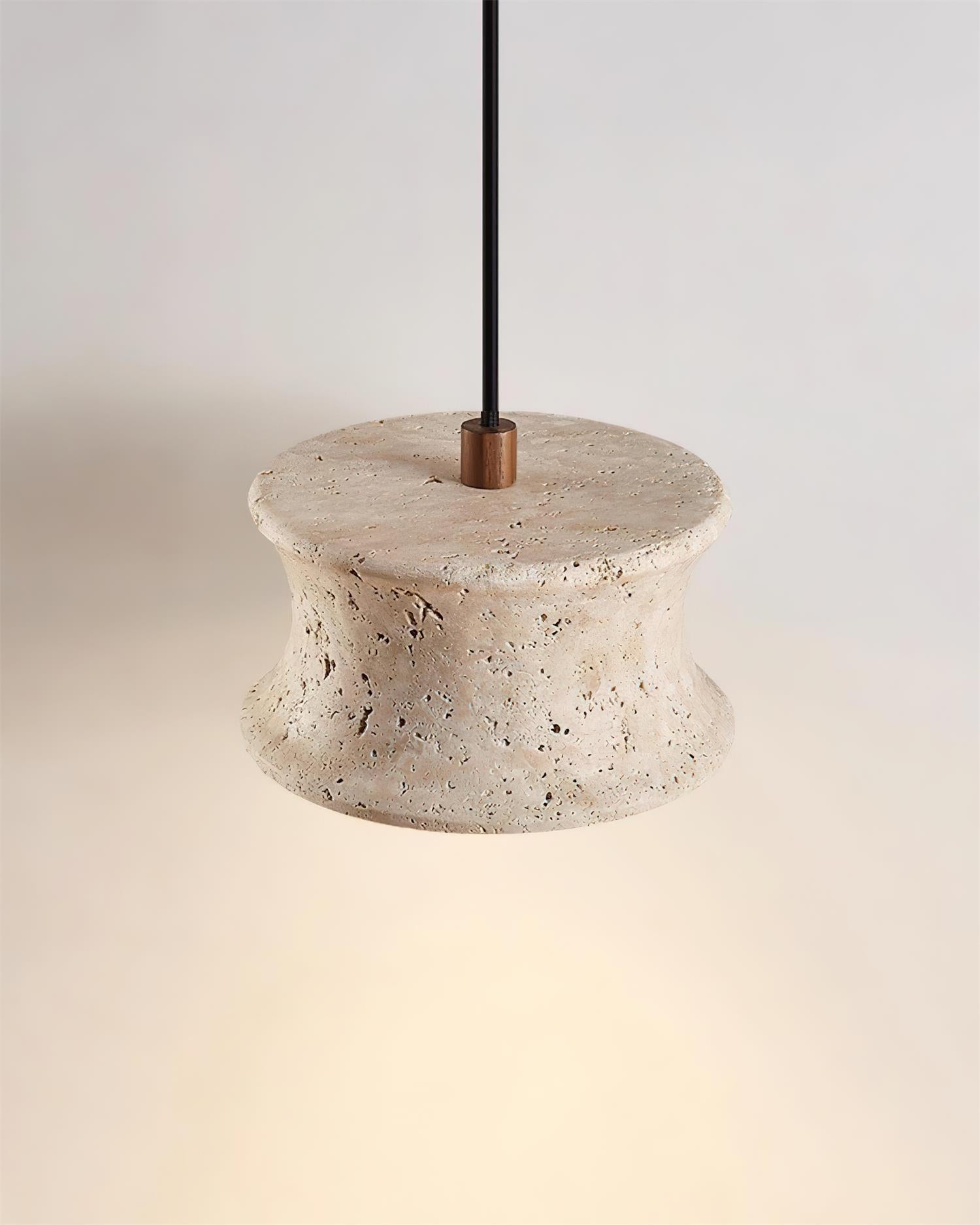 Ritta Pendant Lamp Travertine Sculptural