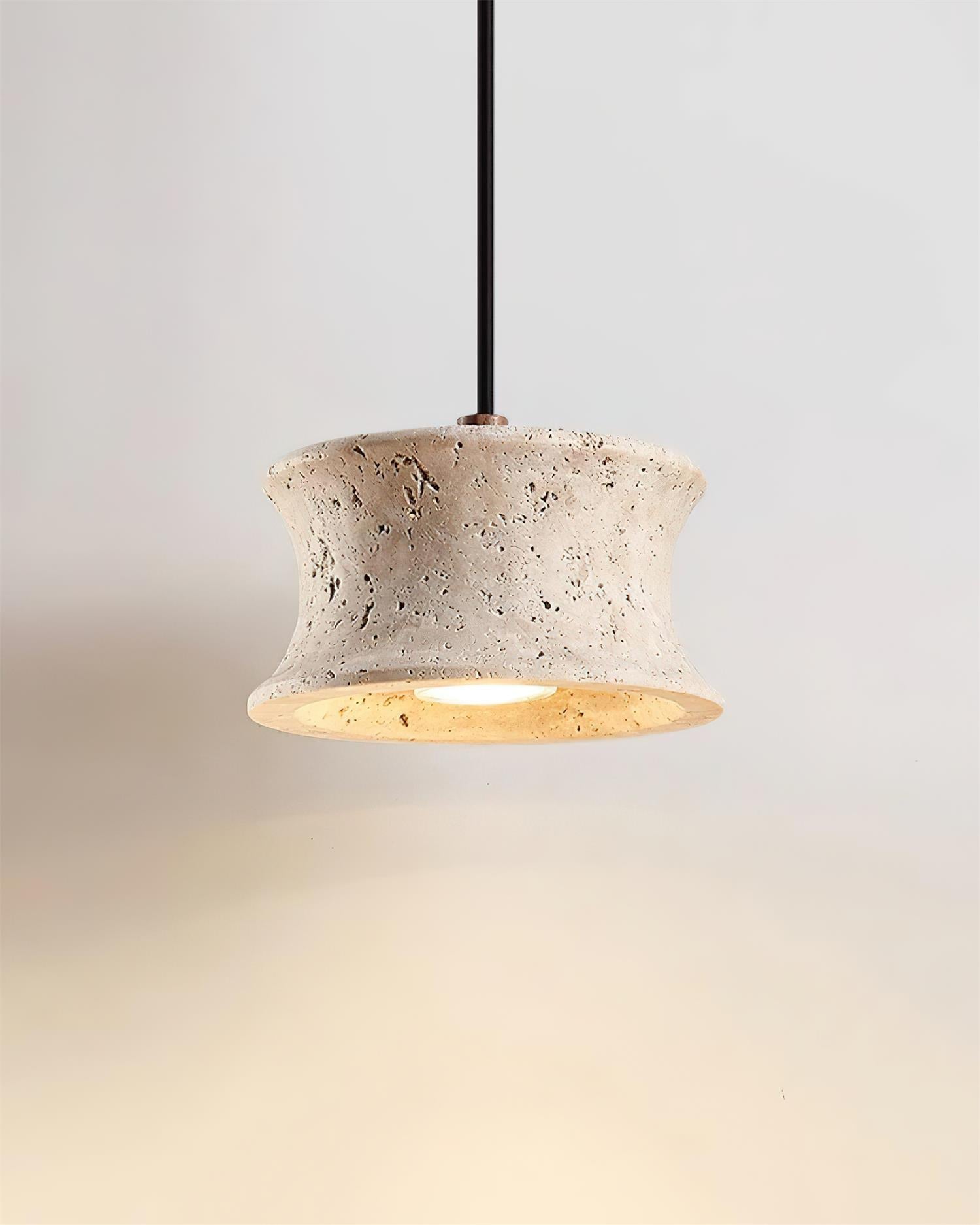 Ritta Pendant Lamp Travertine Sculptural