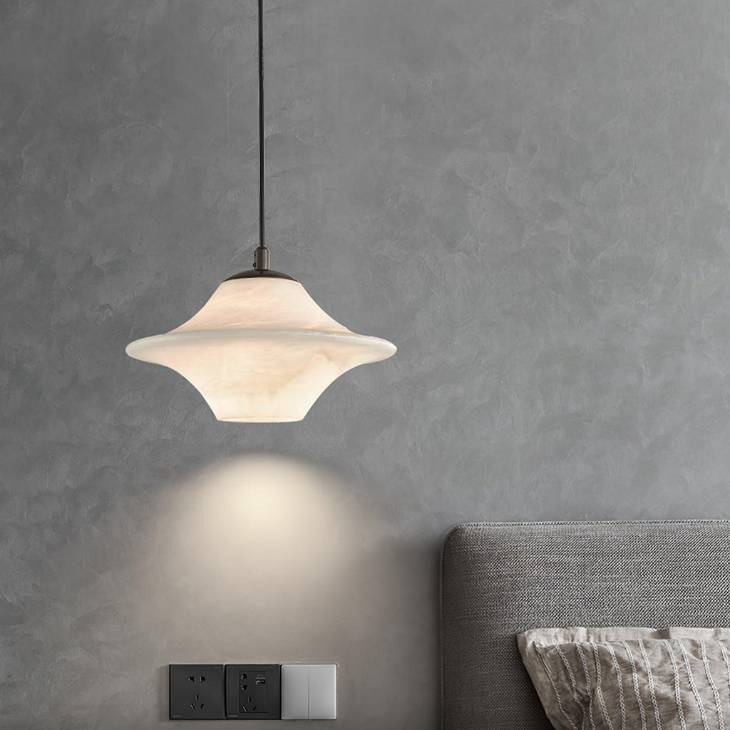 Elvina Pendant Light Modern in Alabaster - Kingsley Beaumont