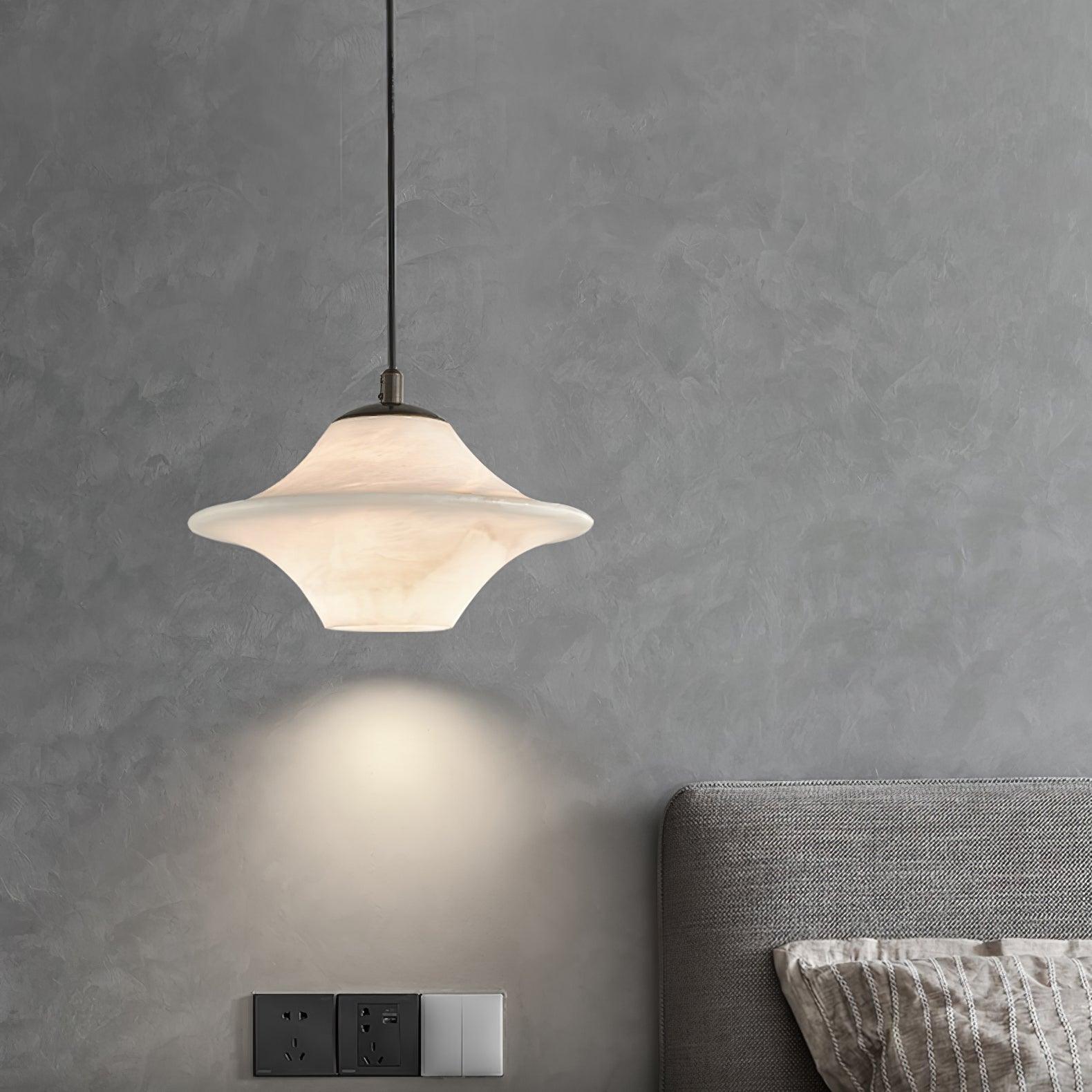 Elvina Pendant Light Modern in Alabaster - Kingsley Beaumont