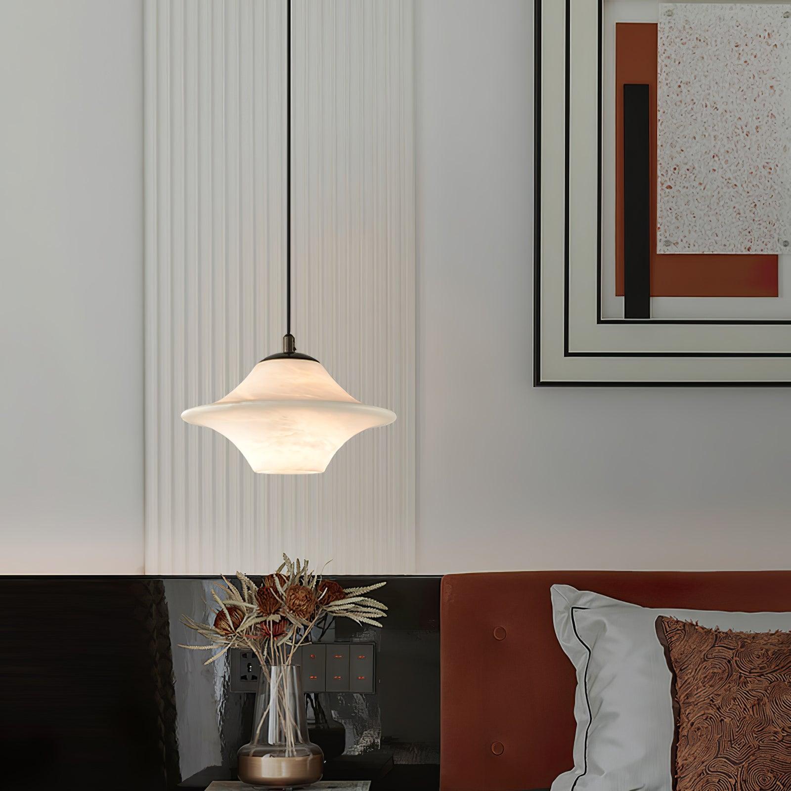 Elvina Pendant Light Modern in Alabaster - Kingsley Beaumont