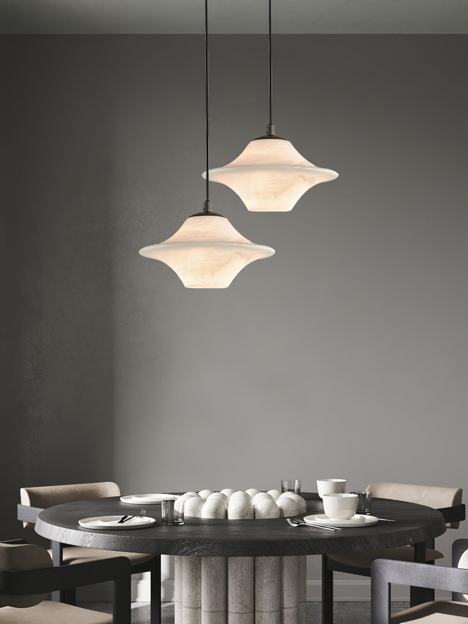 Elvina Pendant Light Modern in Alabaster - Kingsley Beaumont