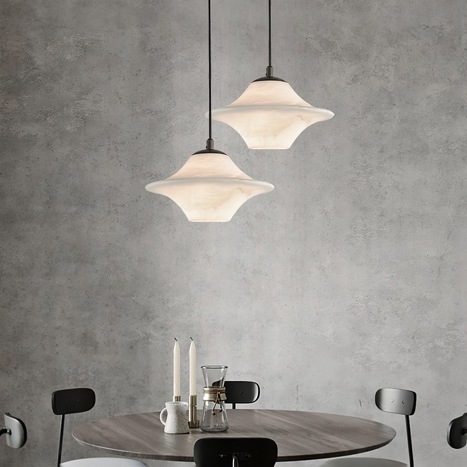 Elvina Pendant Light Modern in Alabaster - Kingsley Beaumont