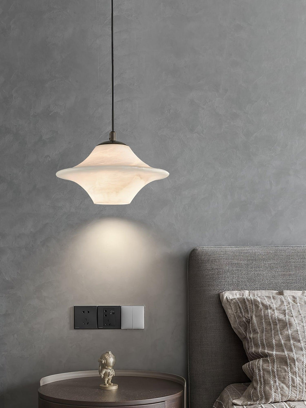 Elvina Pendant Light Modern in Alabaster - Kingsley Beaumont