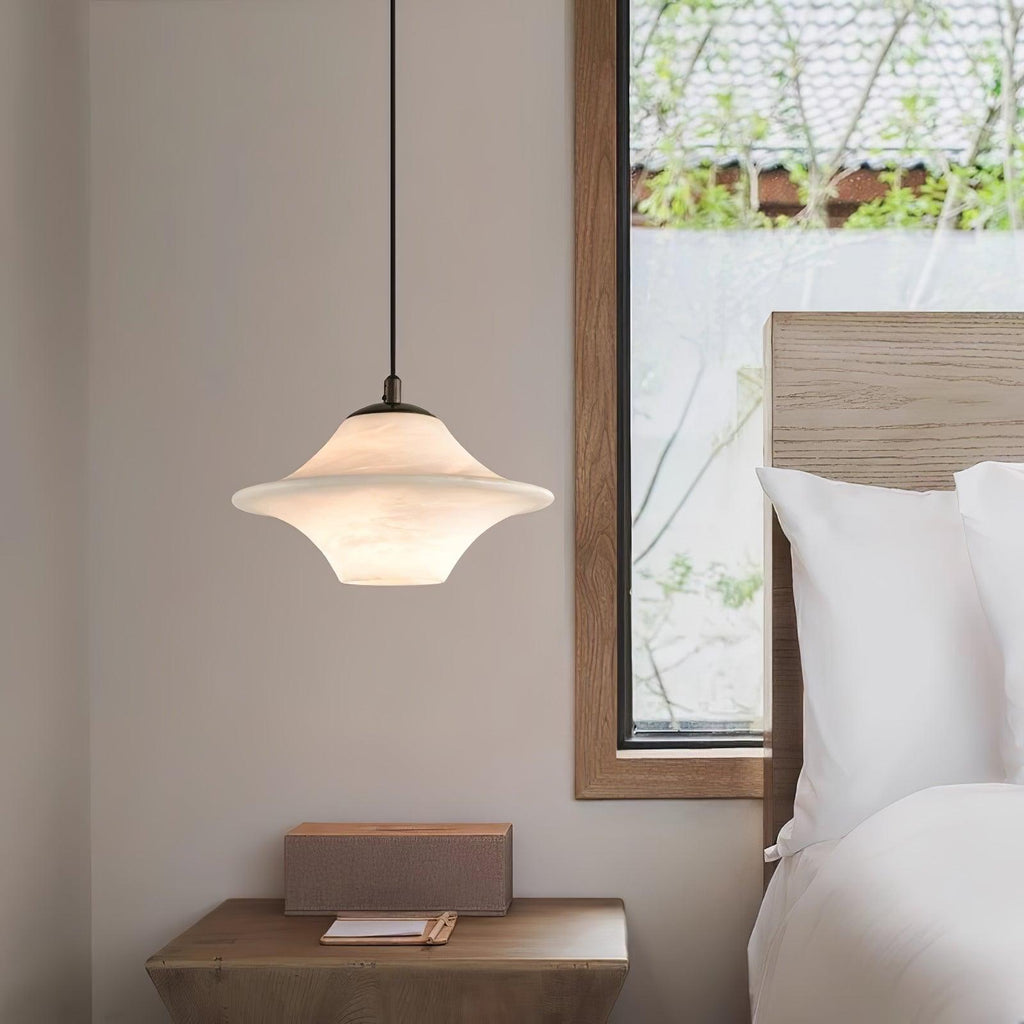 Elvina Pendant Light Modern in Alabaster - Kingsley Beaumont