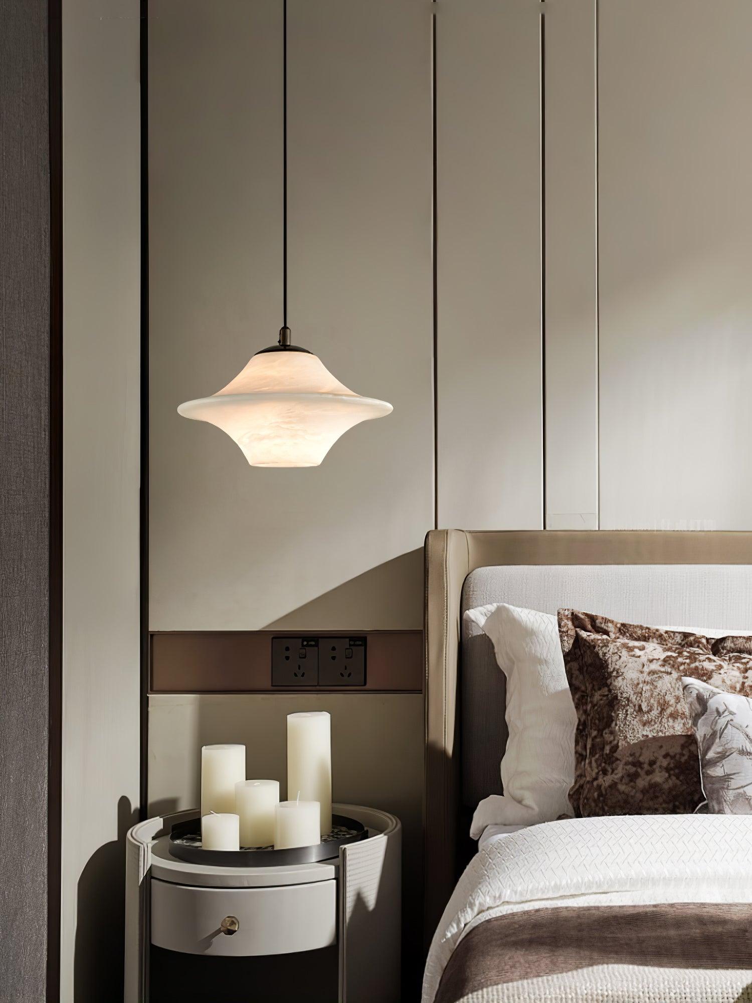 Elvina Pendant Light Modern in Alabaster - Kingsley Beaumont