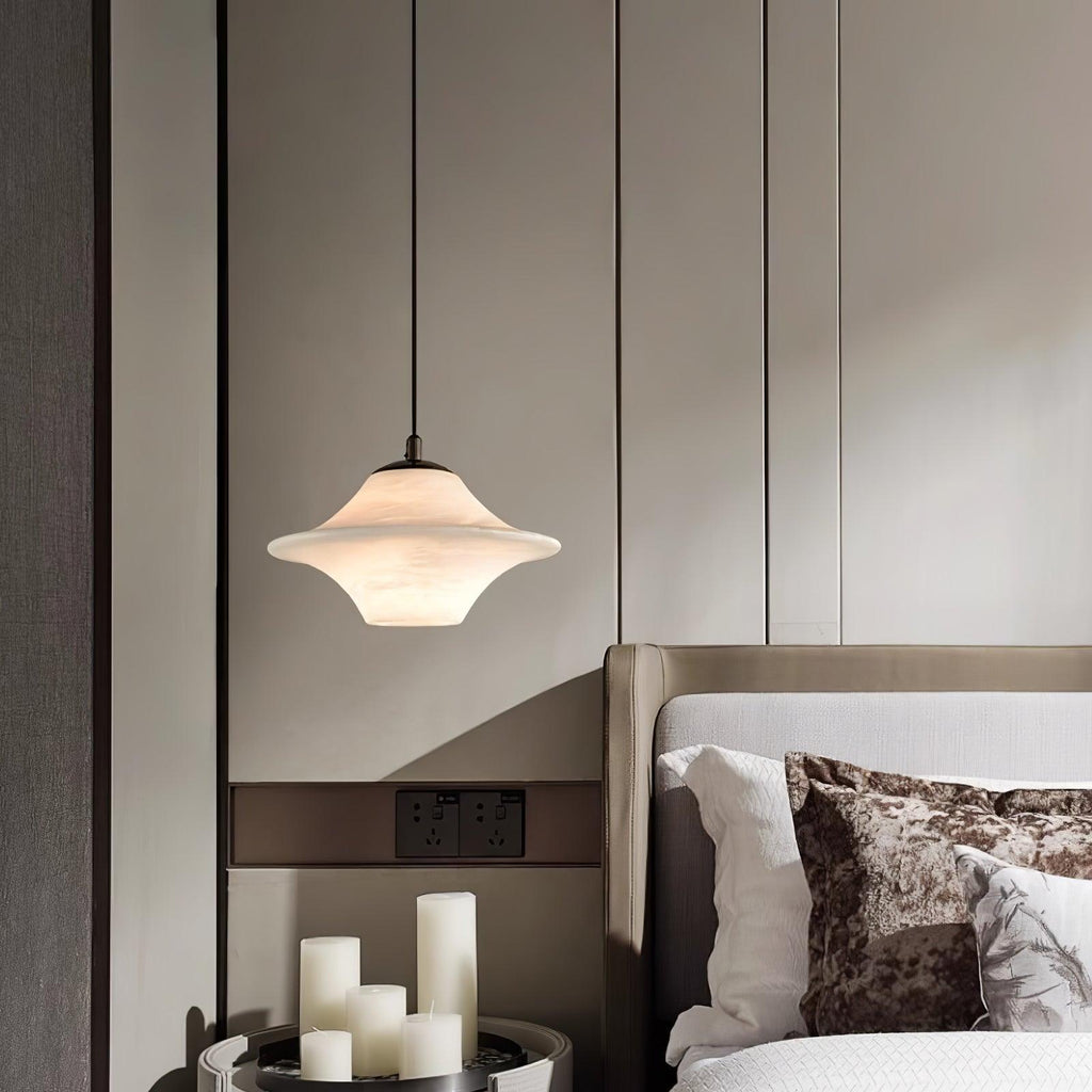 Elvina Pendant Light Modern in Alabaster - Kingsley Beaumont