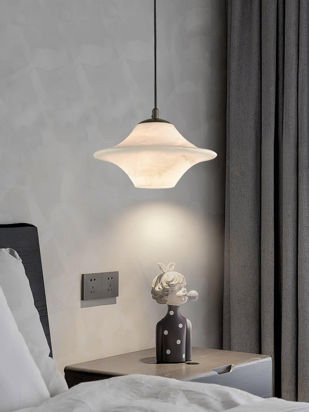 Elvina Pendant Light Modern in Alabaster - Kingsley Beaumont