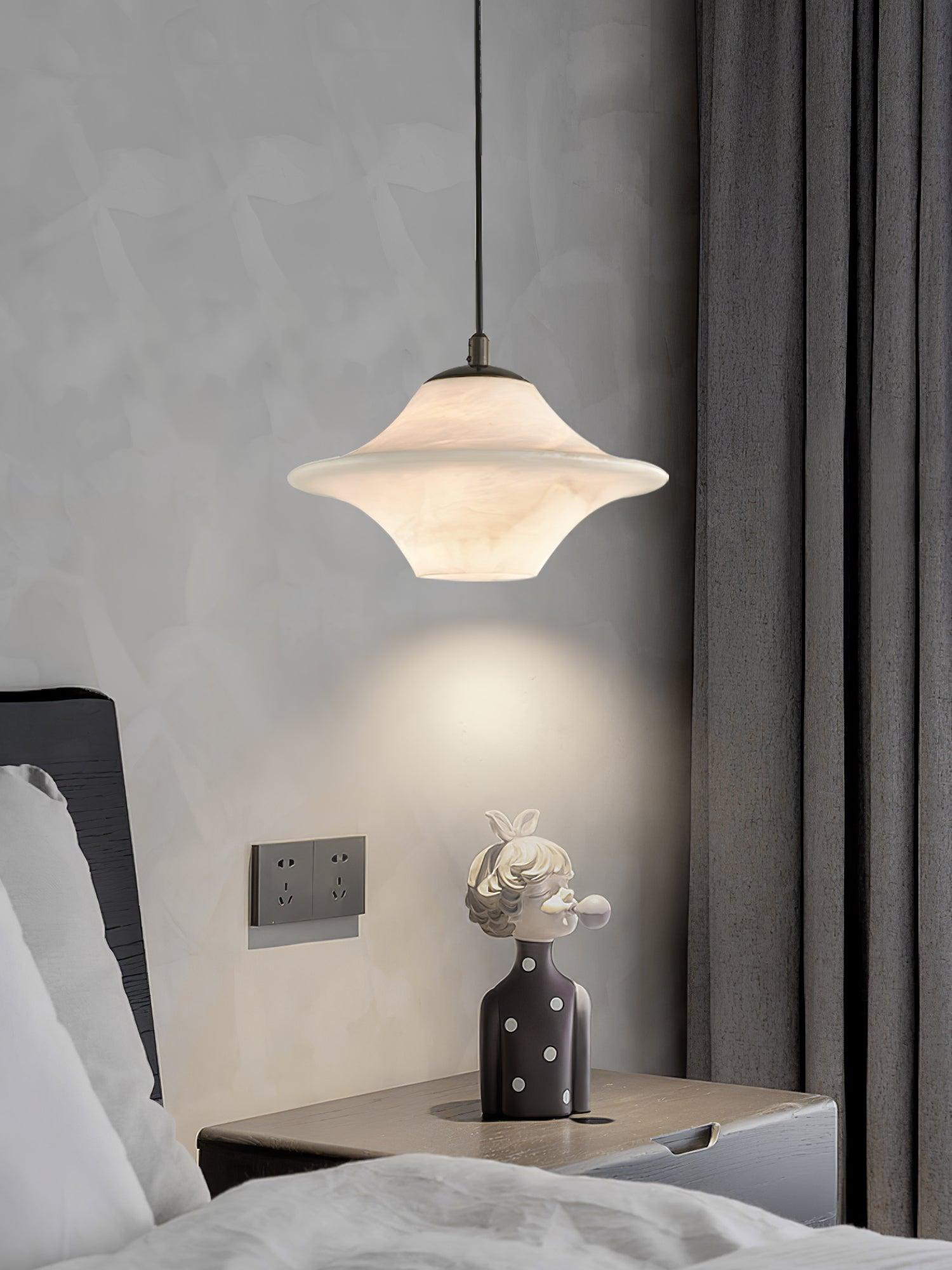 Elvina Pendant Light Modern in Alabaster - Kingsley Beaumont