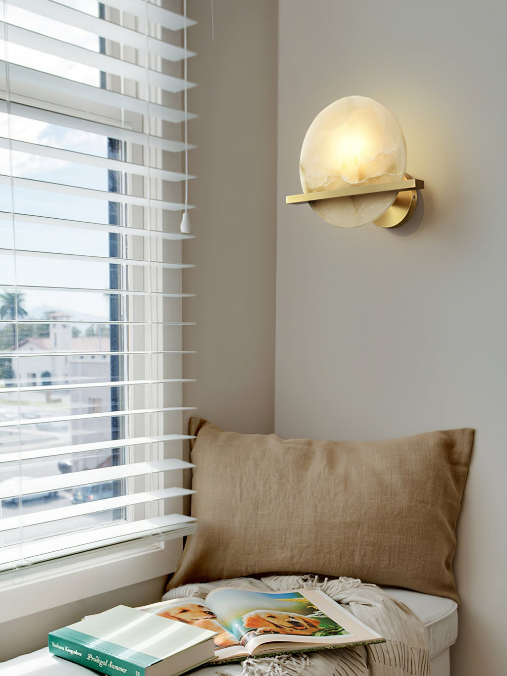Savion Wall Lamp Alabaster Moon Horizon