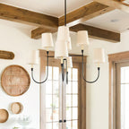 Lustra Chandelier Vendome Brass White Shade