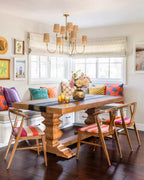 Lustra Chandelier Vendome Brass White Shade