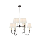 Lustra Chandelier Vendome Brass White Shade