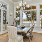 Lustra Chandelier Vendome Brass White Shade