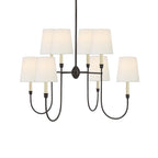 Lustra Chandelier Vendome Brass White Shade