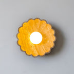 Ritta Wall Lamp Scalloped Travertine Shell