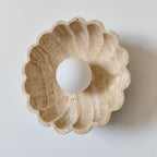 Ritta Wall Lamp Scalloped Travertine Shell